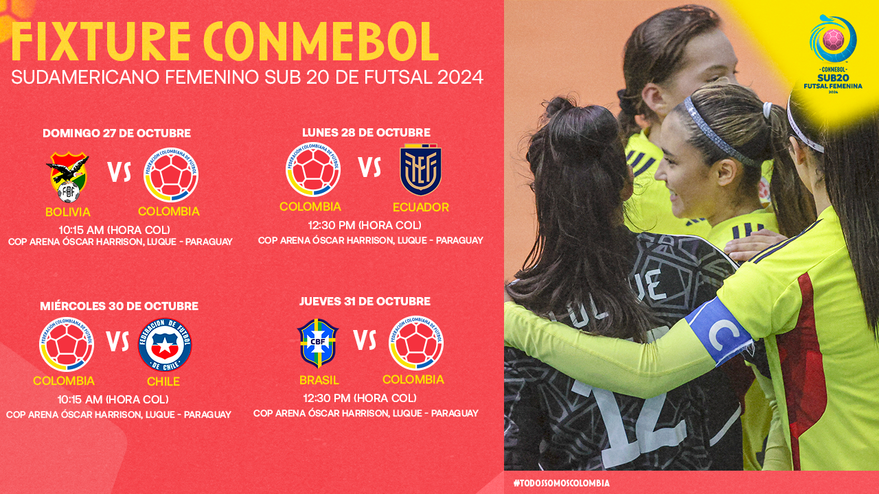 Conozca El Fixture De La Selecci N Colombia Femenina Sub De Futsal