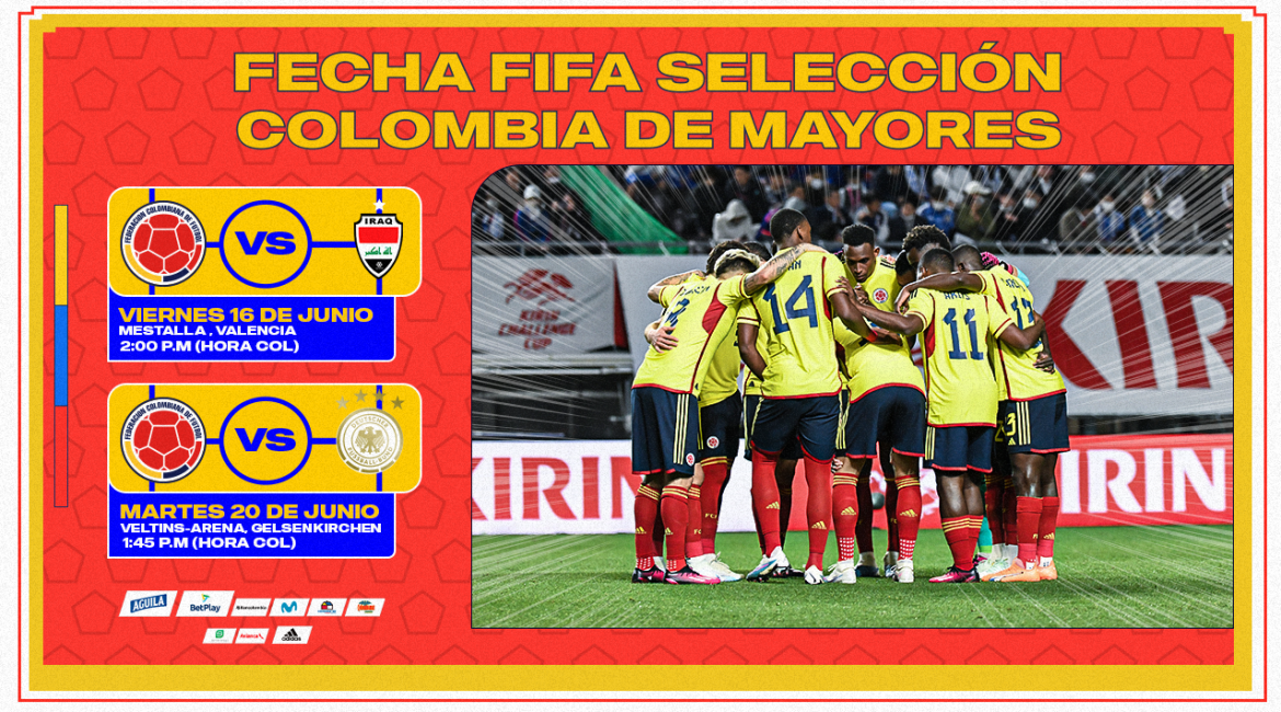 Confirmados los amistosos de junio de la Selección Colombia