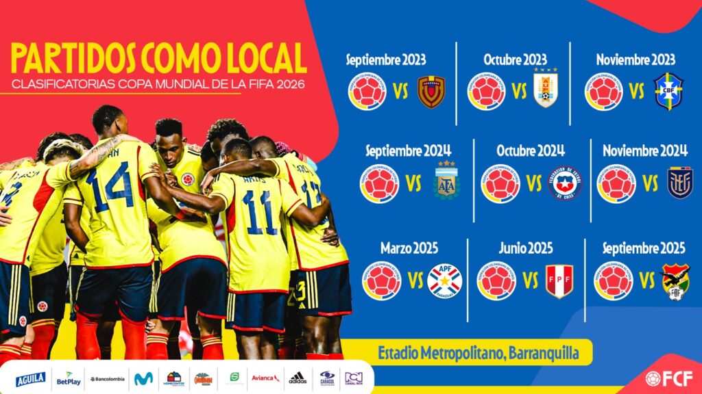 Partidos proximos de colombia