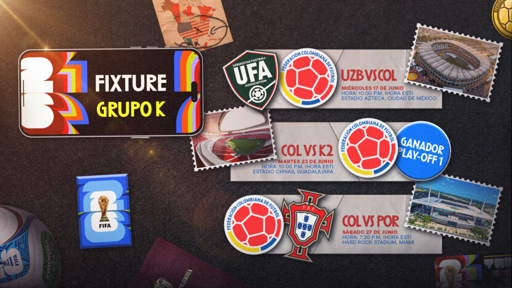 Este es el calendario de la Selección Colombia Masculina de Mayores en el Mundial  2026 – Federación Colombiana de Futbol